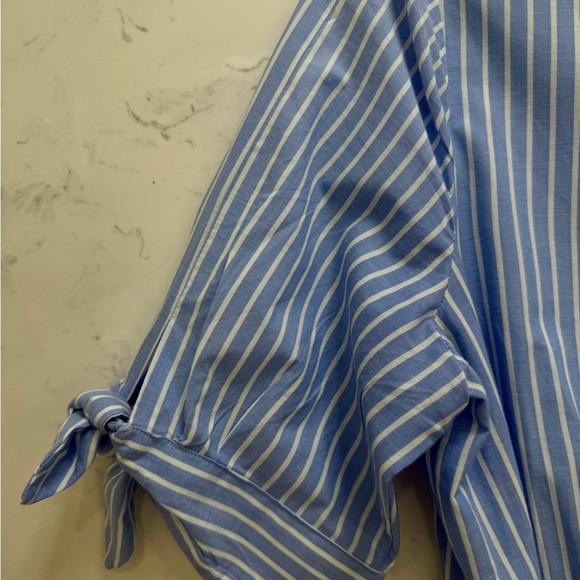 Calvin Klein Blue & White Striped Shirt Dress – Size 12 – 100% Cotton - Picture 5 of 5